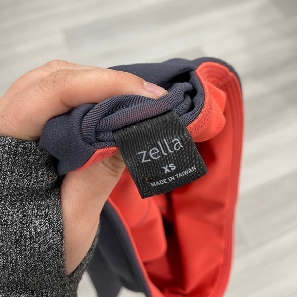 Zella Live In Crop Legging Two-Side Orange Gray XS - Picture 6 of 10